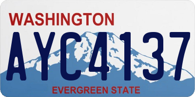 WA license plate AYC4137