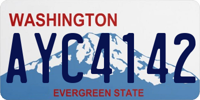 WA license plate AYC4142