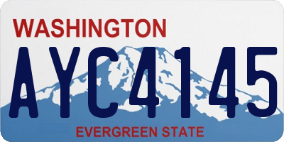 WA license plate AYC4145