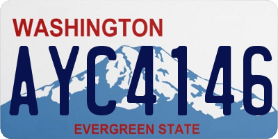 WA license plate AYC4146
