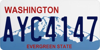 WA license plate AYC4147