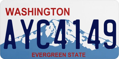 WA license plate AYC4149