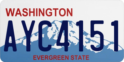 WA license plate AYC4151