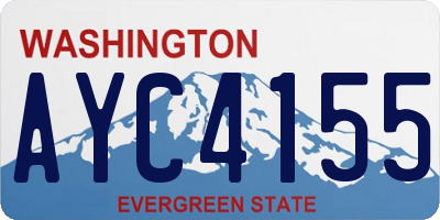 WA license plate AYC4155