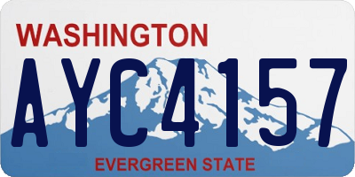 WA license plate AYC4157