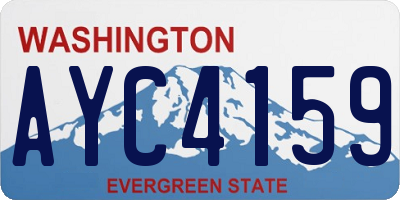 WA license plate AYC4159