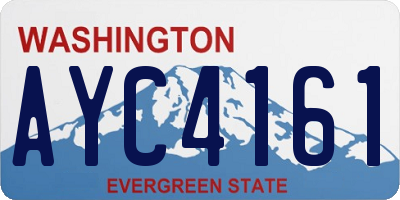 WA license plate AYC4161