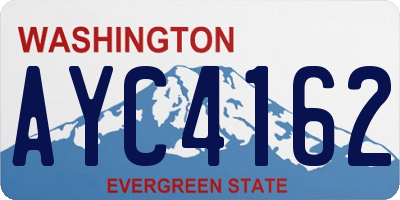 WA license plate AYC4162