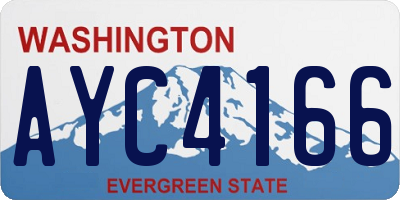 WA license plate AYC4166