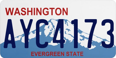 WA license plate AYC4173