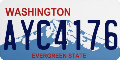 WA license plate AYC4176