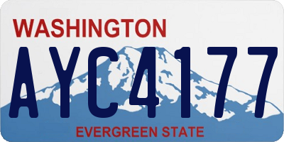 WA license plate AYC4177