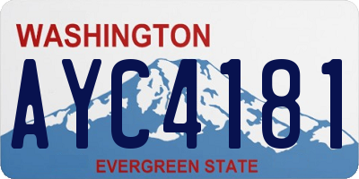 WA license plate AYC4181