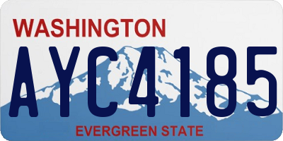 WA license plate AYC4185