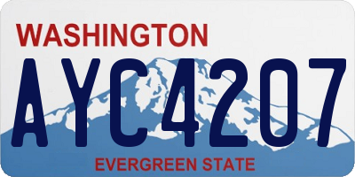 WA license plate AYC4207