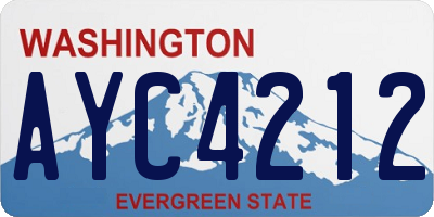 WA license plate AYC4212