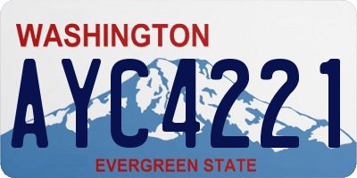 WA license plate AYC4221
