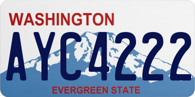 WA license plate AYC4222