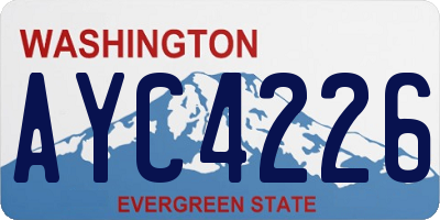 WA license plate AYC4226