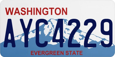 WA license plate AYC4229