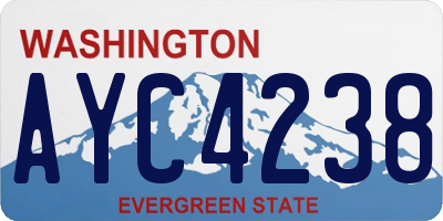 WA license plate AYC4238