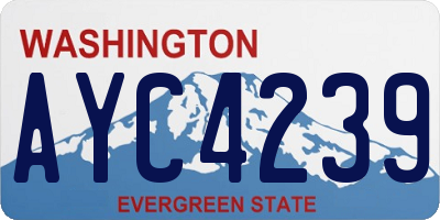 WA license plate AYC4239