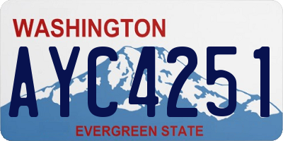 WA license plate AYC4251