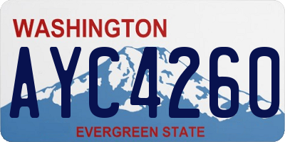 WA license plate AYC4260