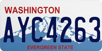 WA license plate AYC4263
