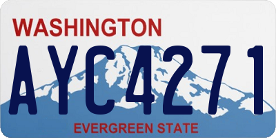 WA license plate AYC4271