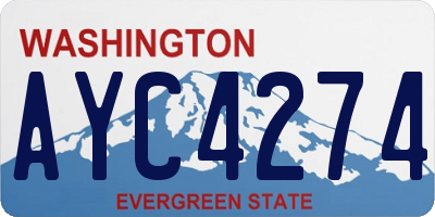 WA license plate AYC4274