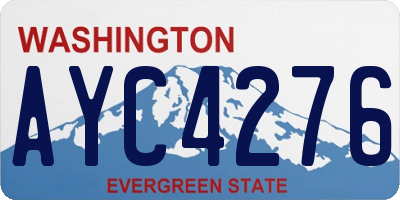 WA license plate AYC4276
