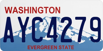 WA license plate AYC4279