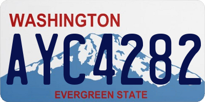 WA license plate AYC4282