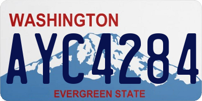 WA license plate AYC4284