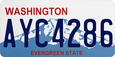 WA license plate AYC4286