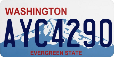 WA license plate AYC4290