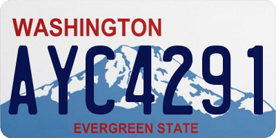WA license plate AYC4291