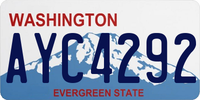 WA license plate AYC4292