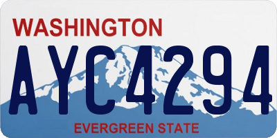 WA license plate AYC4294
