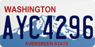 WA license plate AYC4296