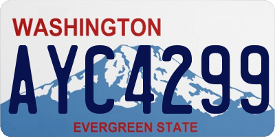 WA license plate AYC4299