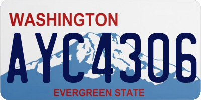WA license plate AYC4306