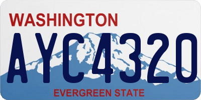 WA license plate AYC4320