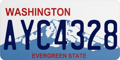 WA license plate AYC4328