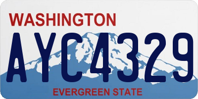 WA license plate AYC4329