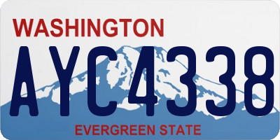 WA license plate AYC4338