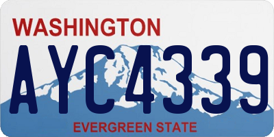 WA license plate AYC4339