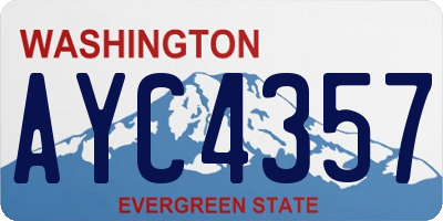 WA license plate AYC4357