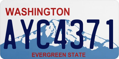 WA license plate AYC4371